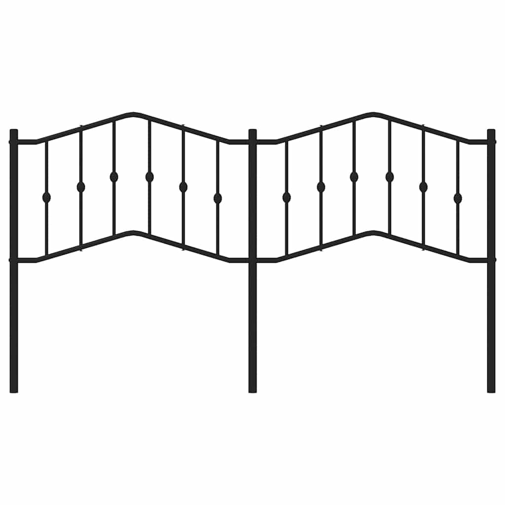 Metal Replace Headboard Black 180 cm