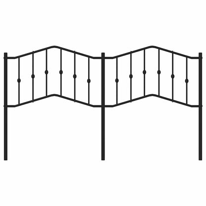 Metal Replace Headboard Black 180 cm