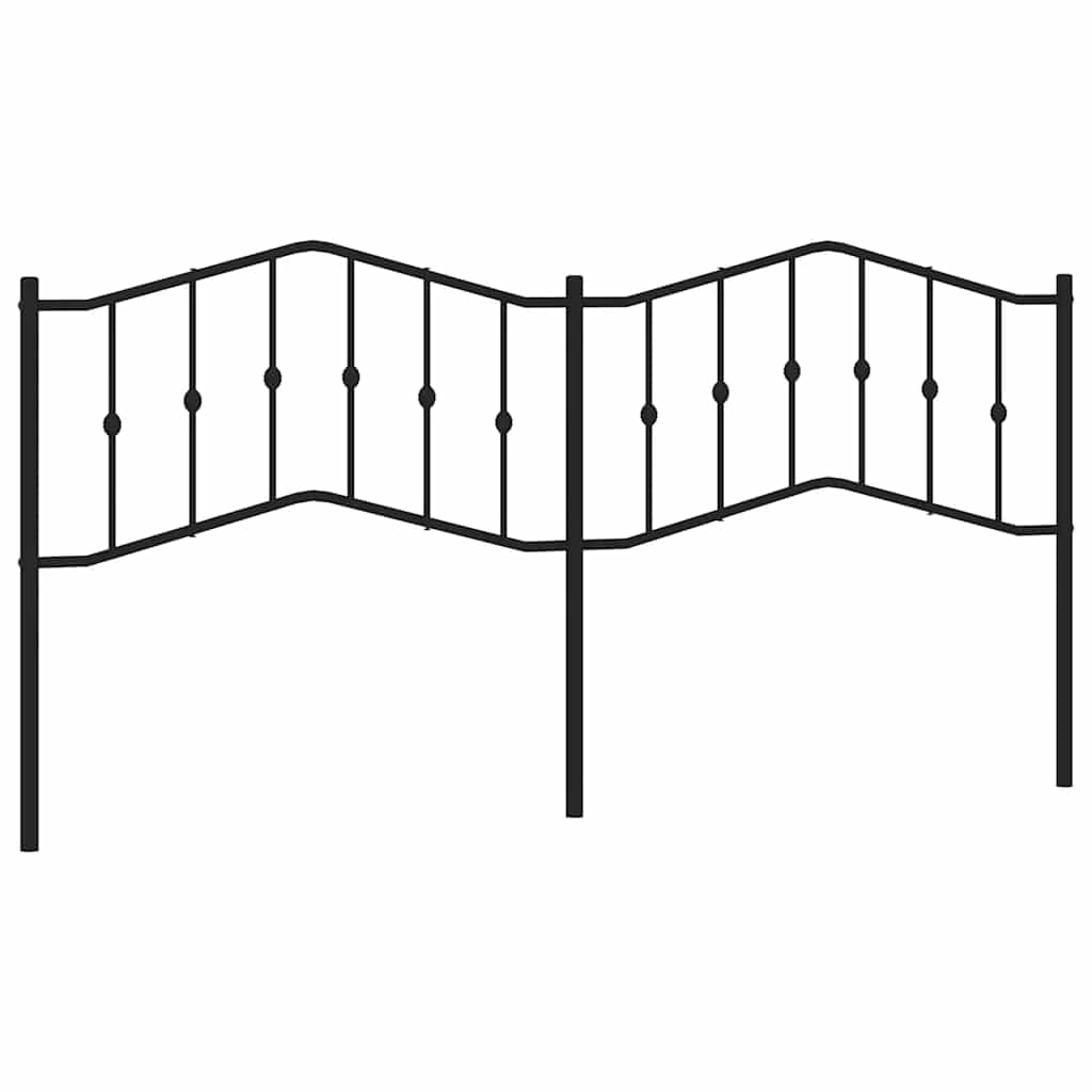 Metal Replace Headboard Black 193 cm