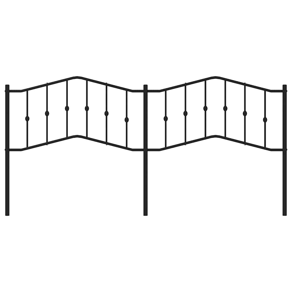 Metal Replace Headboard Black 193 cm
