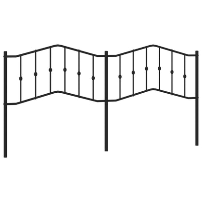 Metal Replace Headboard Black 200 cm