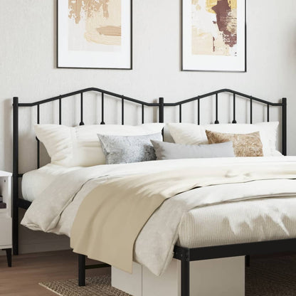 Metal Replace Headboard Black 200 cm