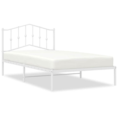 Bed Frame | White | Powder-Coated Steel | Single | Bed Frame