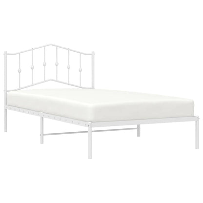 Bed Frame | White | Powder-Coated Steel | Single | Bed Frame