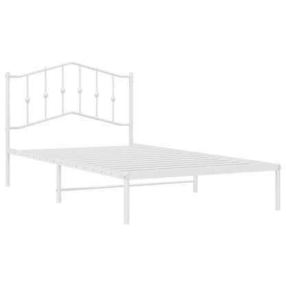 Bed Frame | White | Powder-Coated Steel | Single | Bed Frame