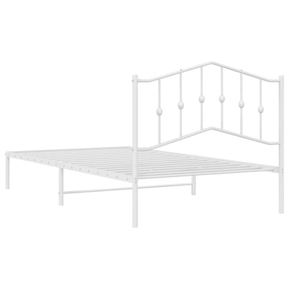 Bed Frame | White | Powder-Coated Steel | Single | Bed Frame