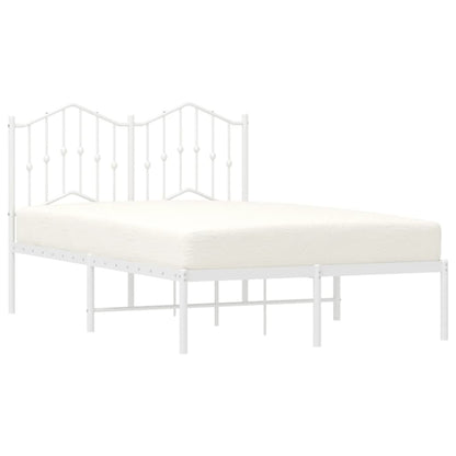 Bed Frame | White | Steel | Double | Bed Frame | Rectangular | Modern