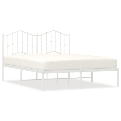 Bed Frame | White | Powder-Coated Steel | Double | Bed Frame