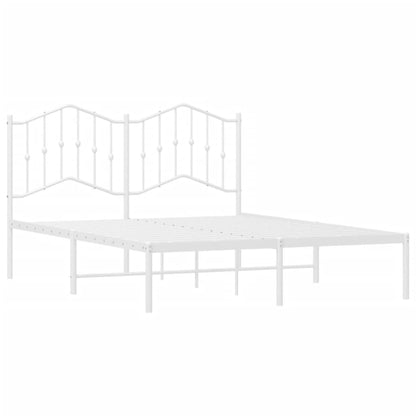 Bed Frame | White | Powder-Coated Steel | Double | Bed Frame