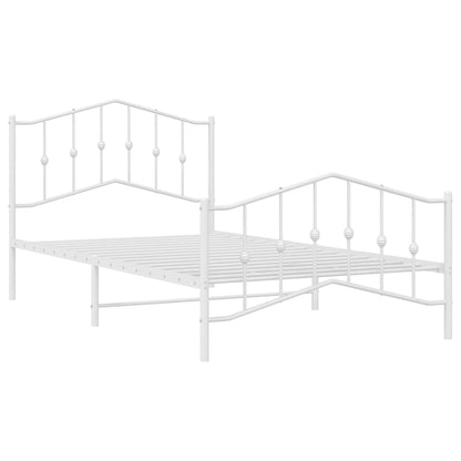 Bed Frame | White | Powder-Coated Steel | Single | Bed Frame