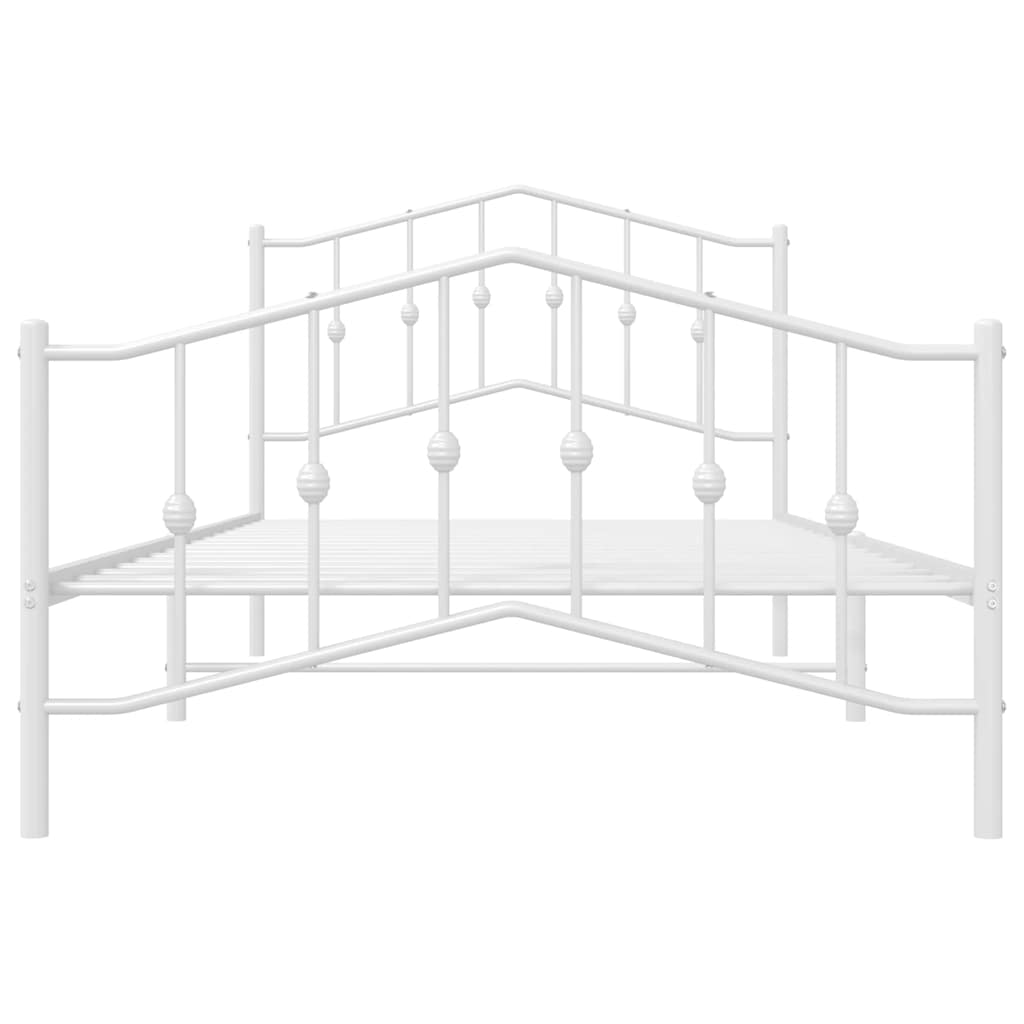 Bed Frame | White | Powder-Coated Steel | Single | Bed Frame
