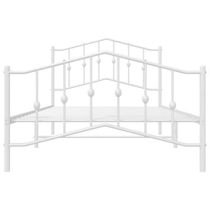 Bed Frame | White | Powder-Coated Steel | Single | Bed Frame