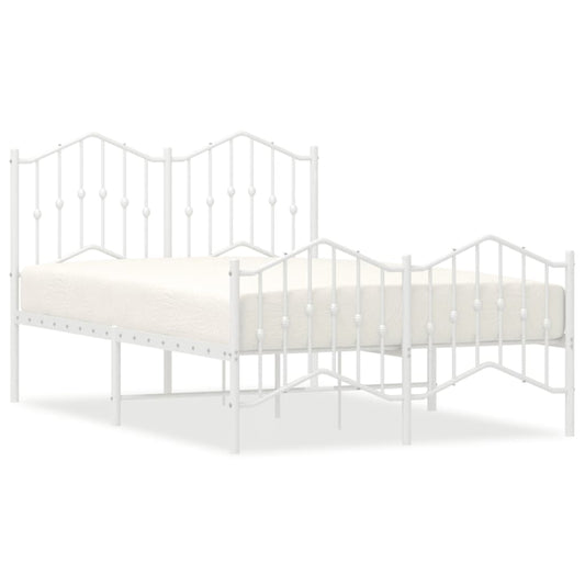Bed Frame | White | Powder-Coated Steel | Small Double | Bed Frame