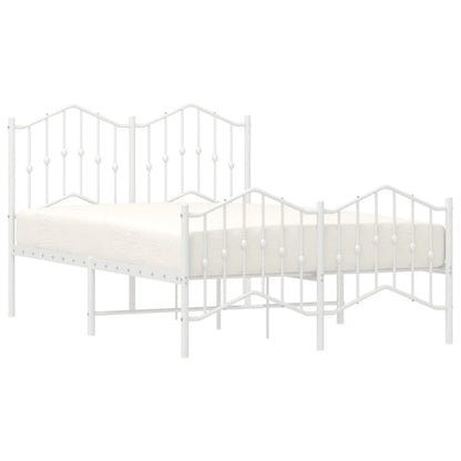 Bed Frame | White | Powder-Coated Steel | Small Double | Bed Frame