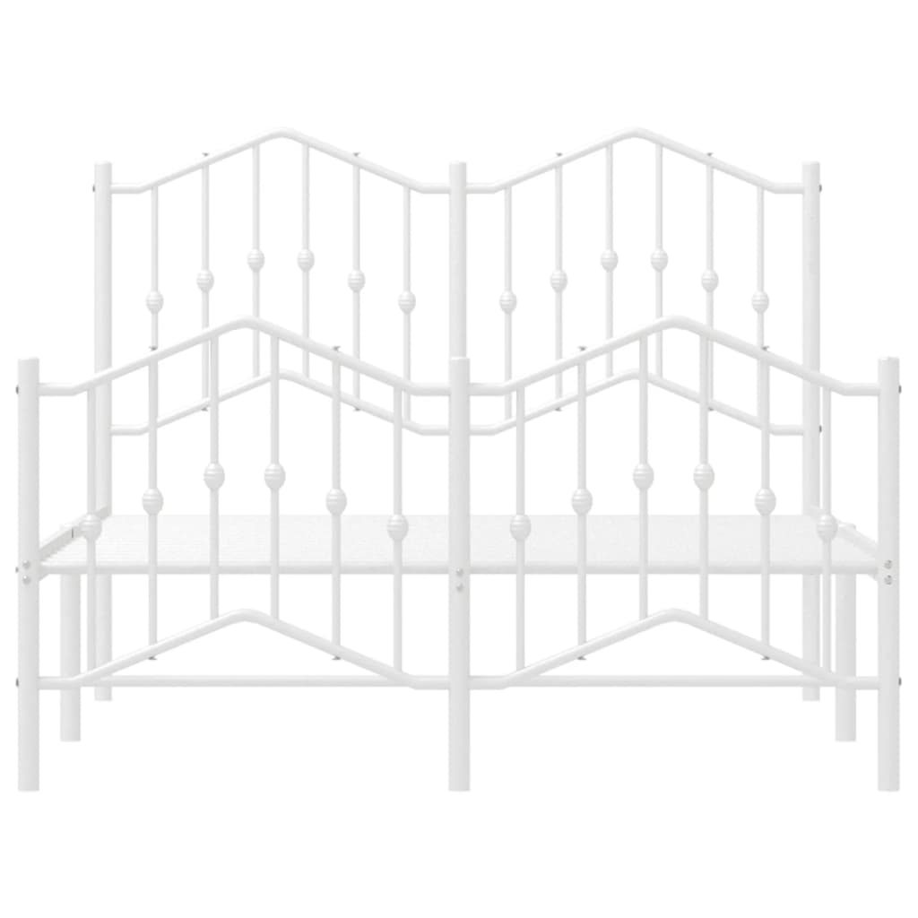 Bed Frame | White | Powder-Coated Steel | Small Double | Bed Frame