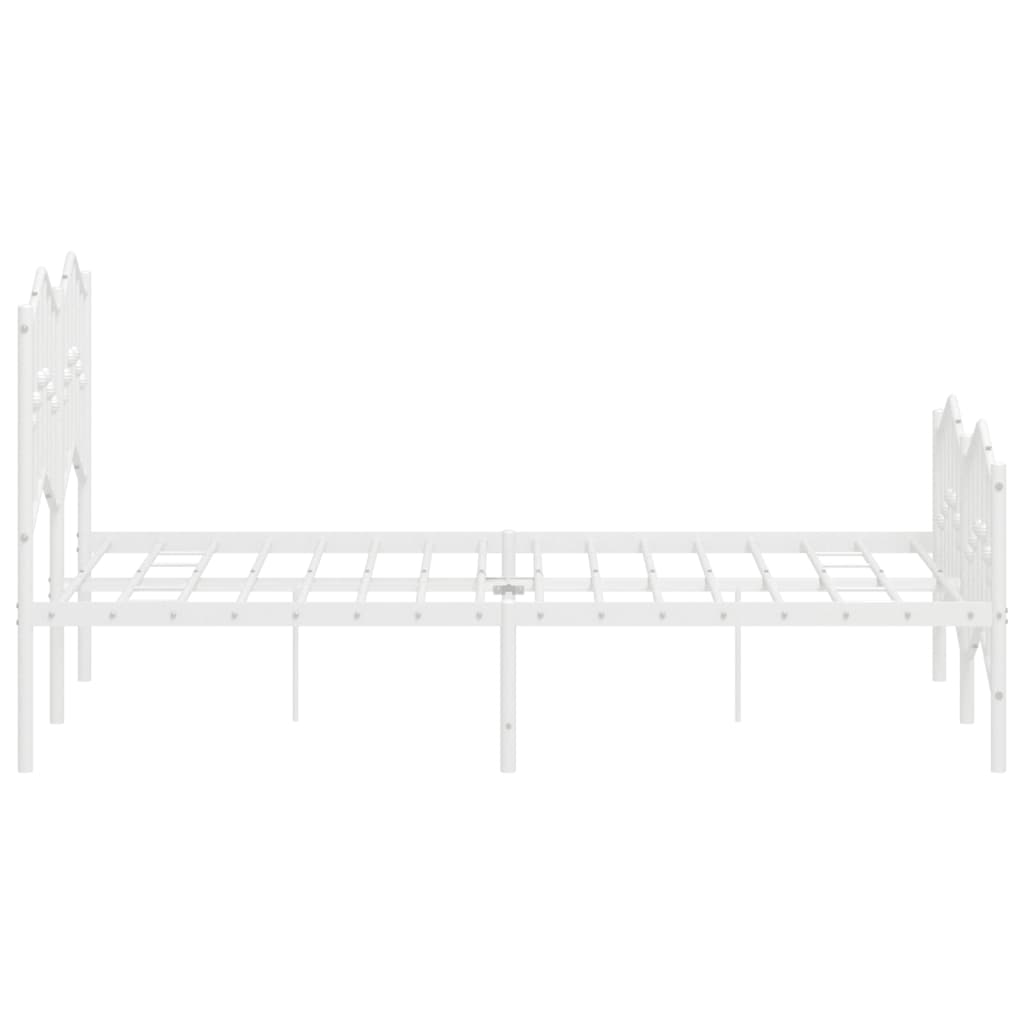 Bed Frame | White | Powder-Coated Steel | Small Double | Bed Frame