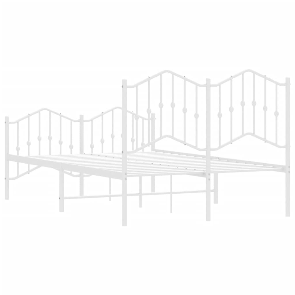 Bed Frame | White | Powder-Coated Steel | Small Double | Bed Frame