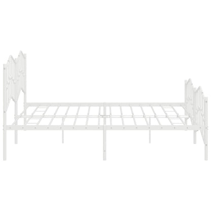 Bed Frame | White | Steel | 200x200 cm | Bed Frame | Rectangular | Modern