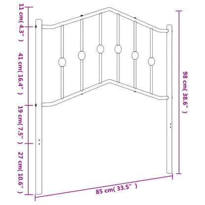 Metal Replace Headboard White 80 cm