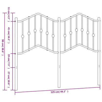Metal Replace Headboard White 120 cm
