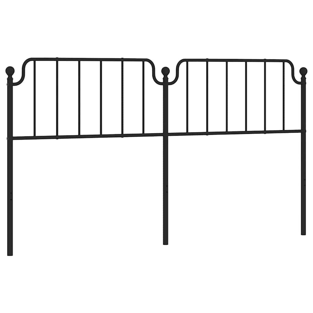 Metal Replace Headboard Black 180 cm