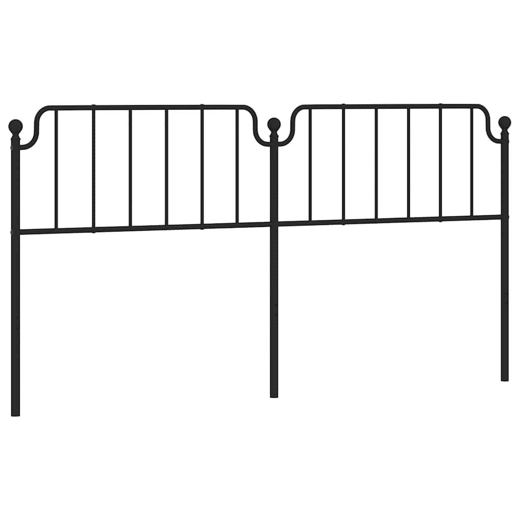 Metal Replace Headboard Black 193 cm