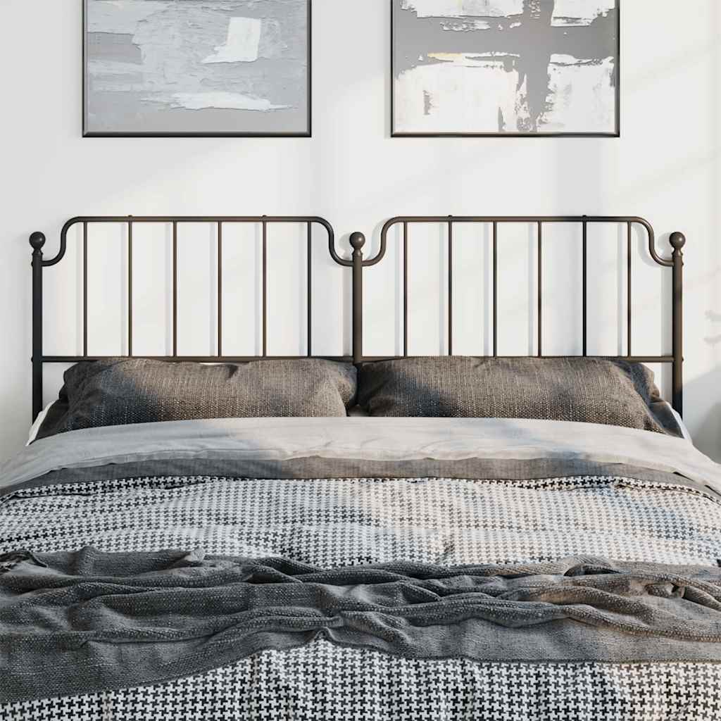 Metal Replace Headboard Black 193 cm