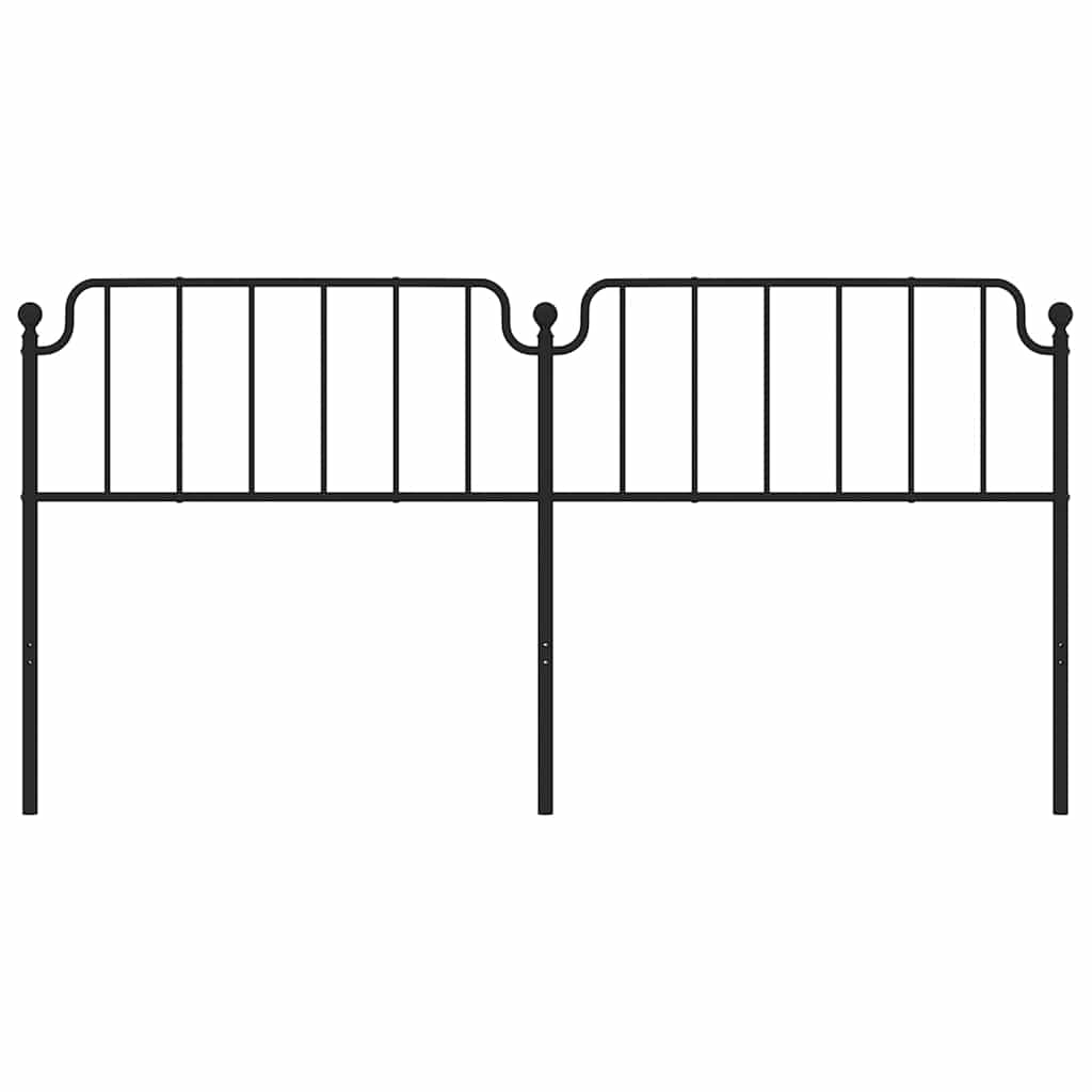 Metal Replace Headboard Black 193 cm