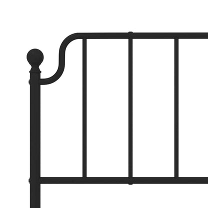 Metal Replace Headboard Black 193 cm