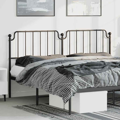 Metal Replace Headboard Black 193 cm