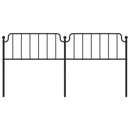 Metal Replace Headboard Black 200 cm