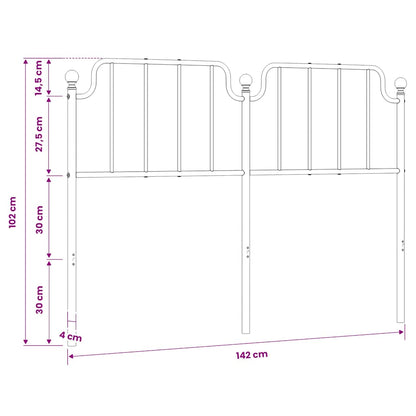 Metal Replace Headboard White 135 cm