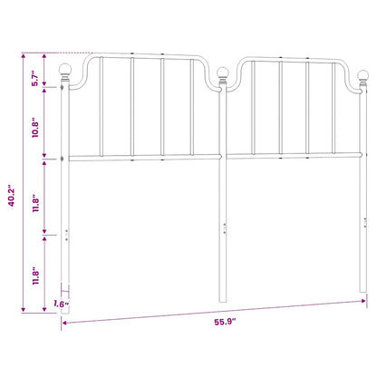 Metal Replace Headboard White 135 cm