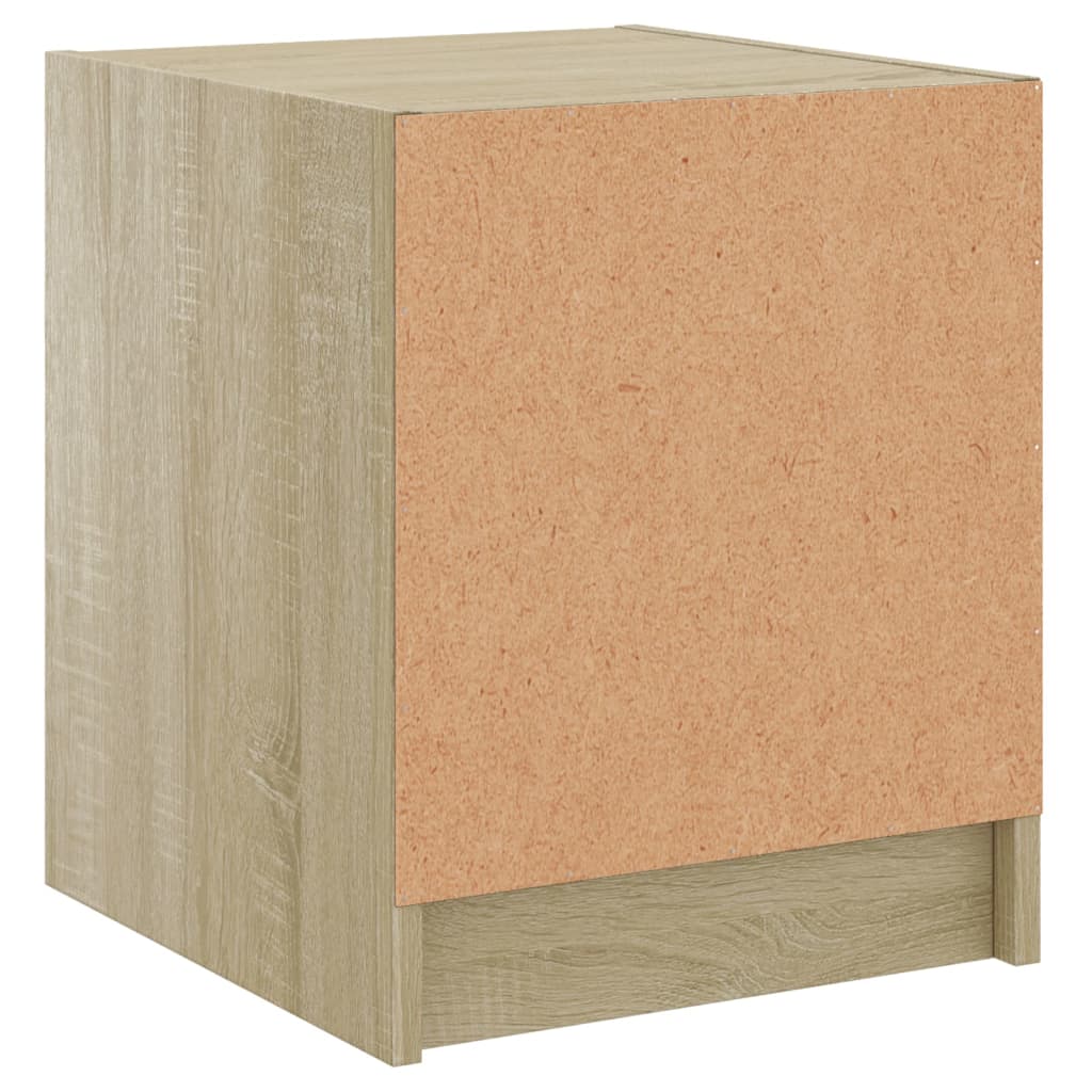 Bedside Cabinets with Glass Doors 2 pcs Sonoma Oak 35x37x42 cm