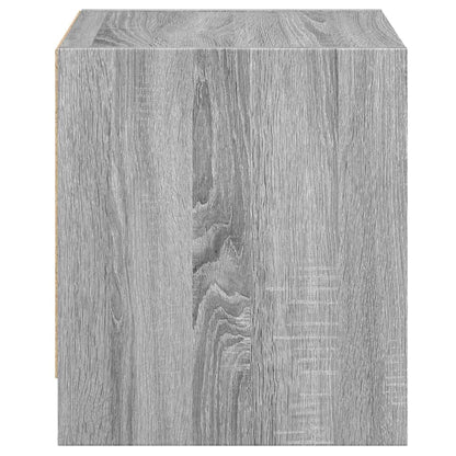 Bedside Cabinets with Glass Doors 2 pcs Grey Sonoma 35x37x42 cm