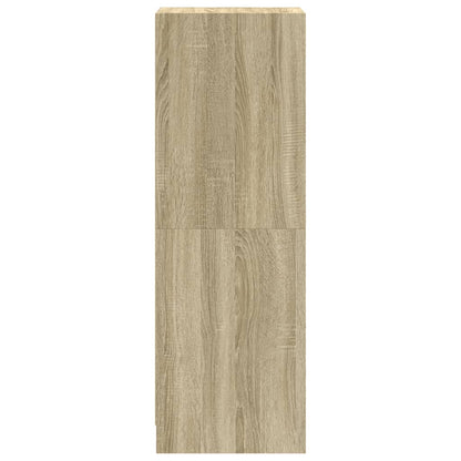 Highboard with Glass Doors Sonoma Oak 35x37x109 cm