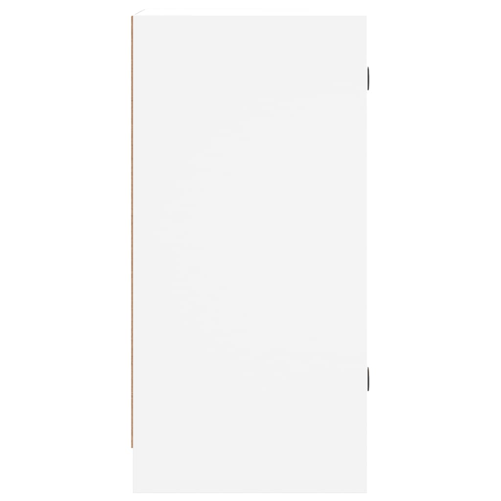 Side Cabinet with Glass Doors White 35x37x75,5 cm