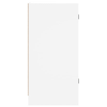 Side Cabinet with Glass Doors White 35x37x75,5 cm