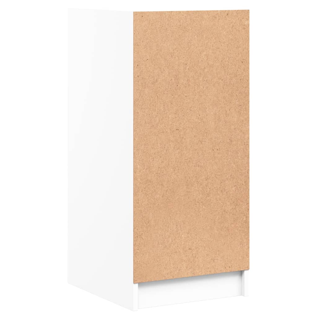 Side Cabinet with Glass Doors White 35x37x75,5 cm