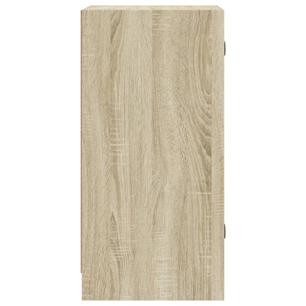 Side Cabinet with Glass Doors Sonoma Oak 35x37x75,5 cm