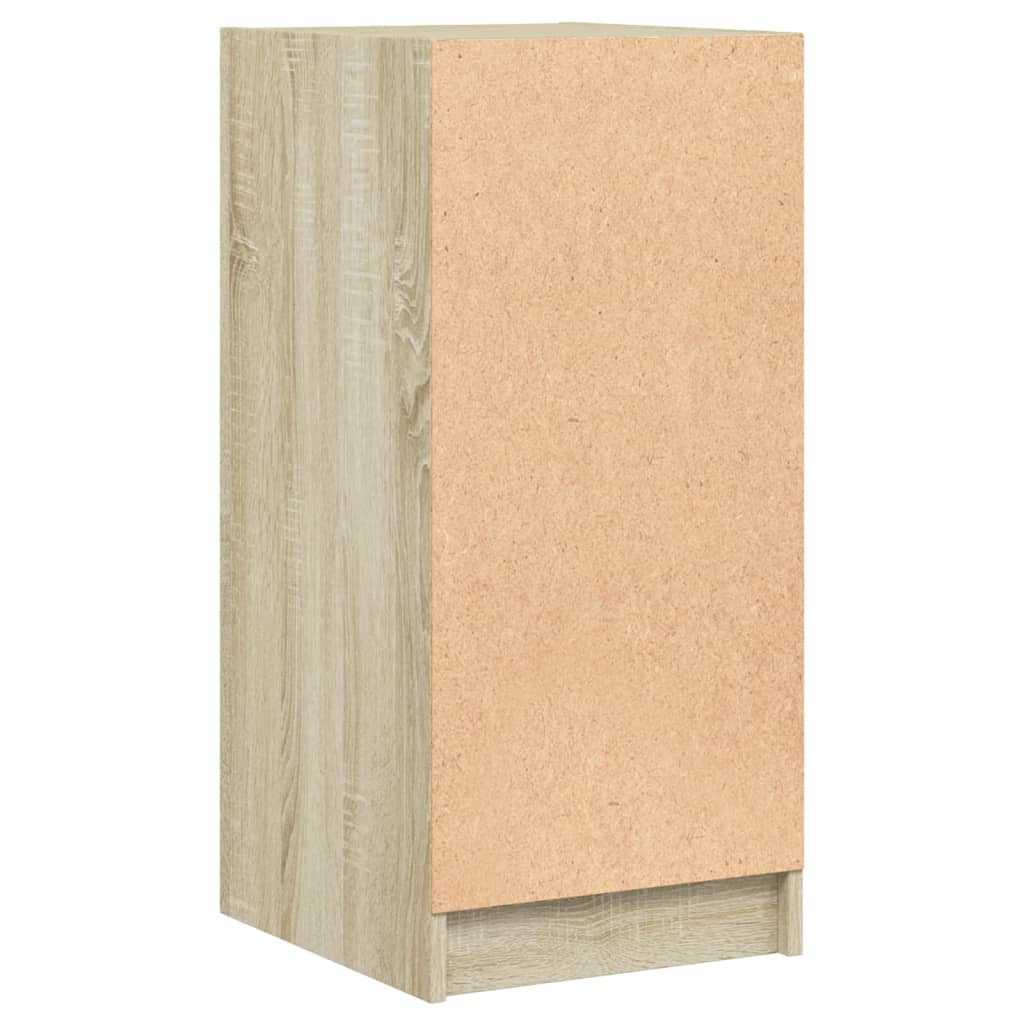 Side Cabinet with Glass Doors Sonoma Oak 35x37x75.5 cm