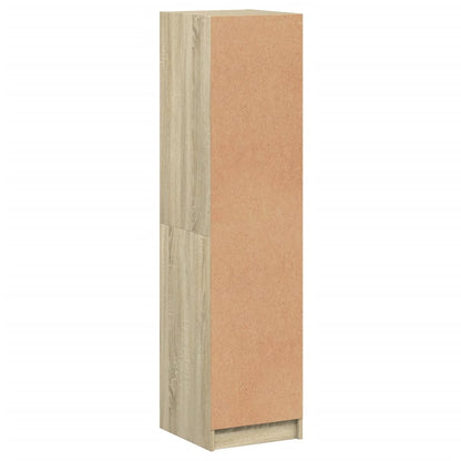 Highboard with Glass Door Sonoma Oak 35x37x142 cm