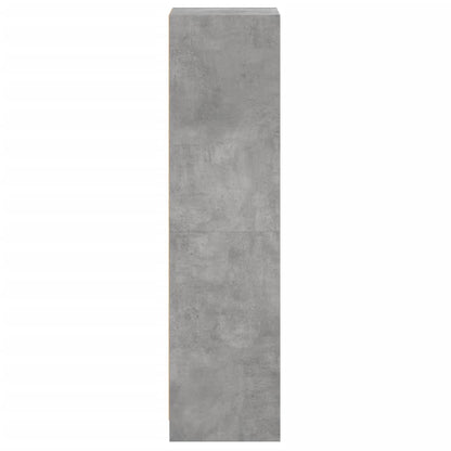 Highboard with Glass Door Concrete Grey 35x37x142 cm
