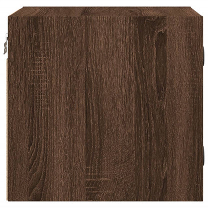 Bedside Cabinets with Glass Doors 2 pcs Brown Oak 35x37x35 cm