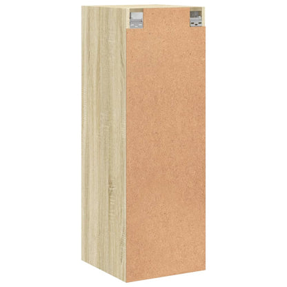 Wall Cabinet with Glass Doors Sonoma Oak 35x37x100 cm