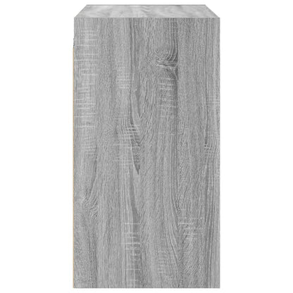 Wall Cabinet with Glass Doors Grey Sonoma 68x37x68,5 cm