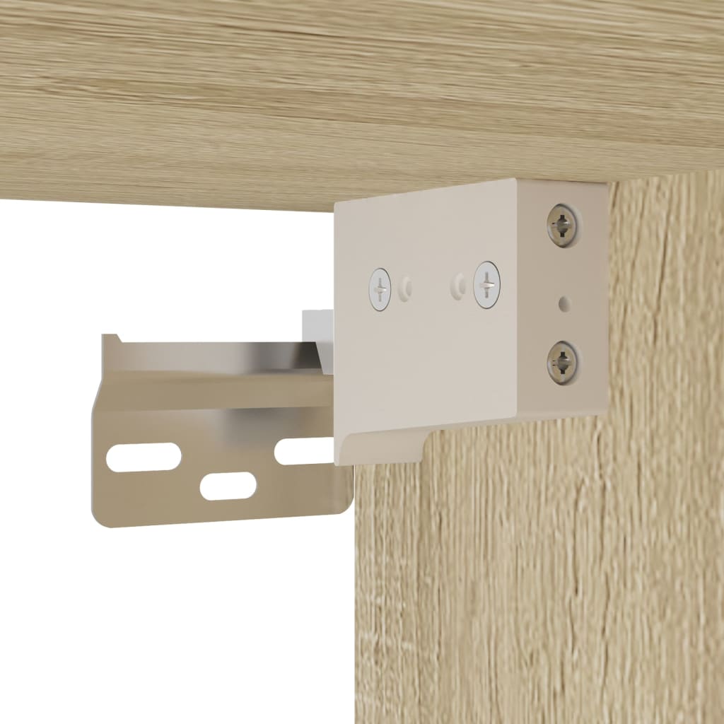 Wall Cabinets with Glass Doors 2 pcs Sonoma Oak 68.5x37x35 cm