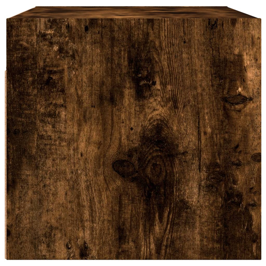 Wall Cabinets with Glass Doors 2 pcs Smoked Oak 68.5x37x35 cm