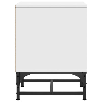 Bedside Cabinets with Glass Doors 2 pcs White 35x37x50 cm