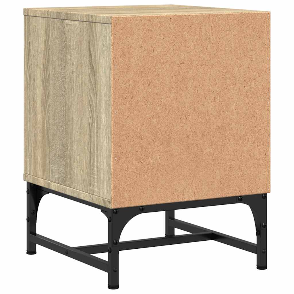 Bedside Cabinets with Glass Doors 2 pcs Sonoma Oak 35x37x50 cm